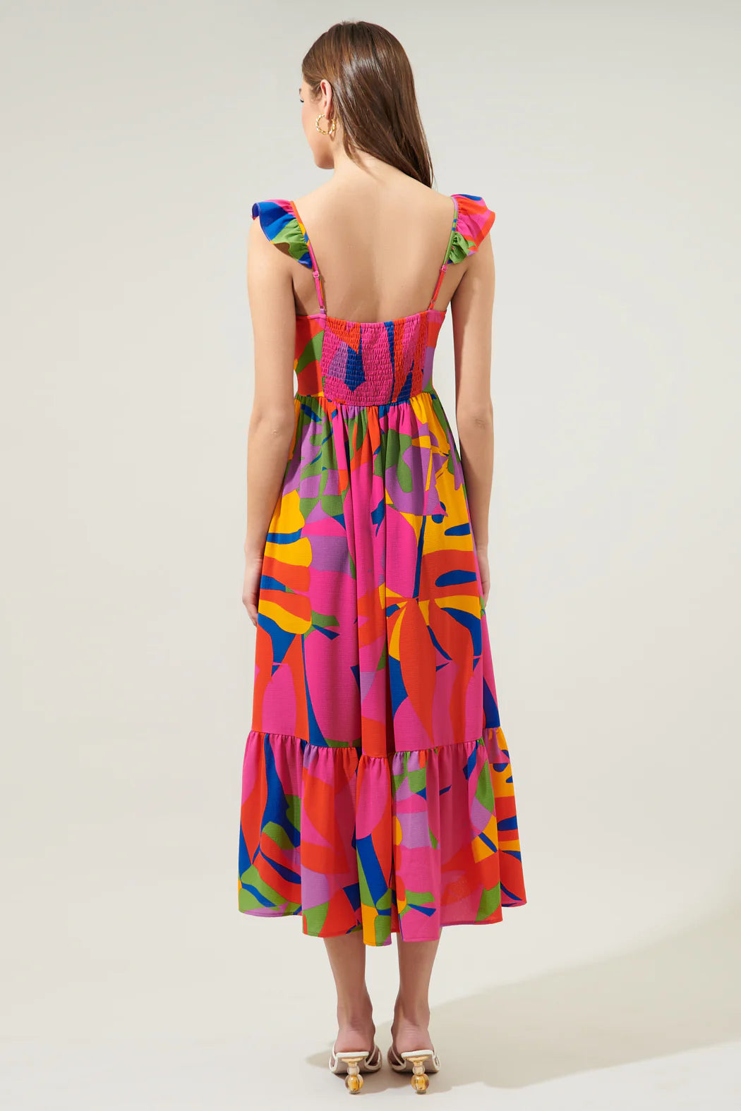 Soleil Abstract Portia Midi Dress - C208