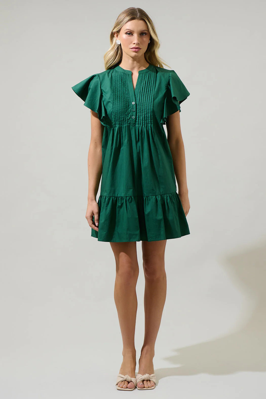 Lizzy Pleated Ruffle Mini Dress - J212