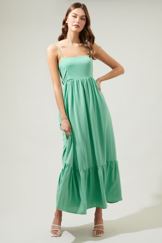 Delany Tie Back Maxi Dress - J211