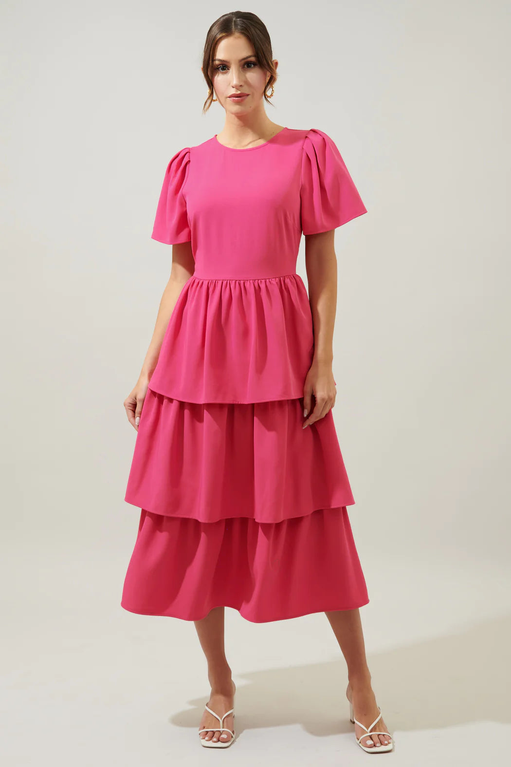 Sweet Nothing Tiered Midi Dress A403