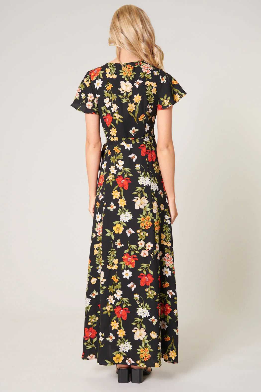 Willa Floral Lunar Maxi Wrap Dress F401