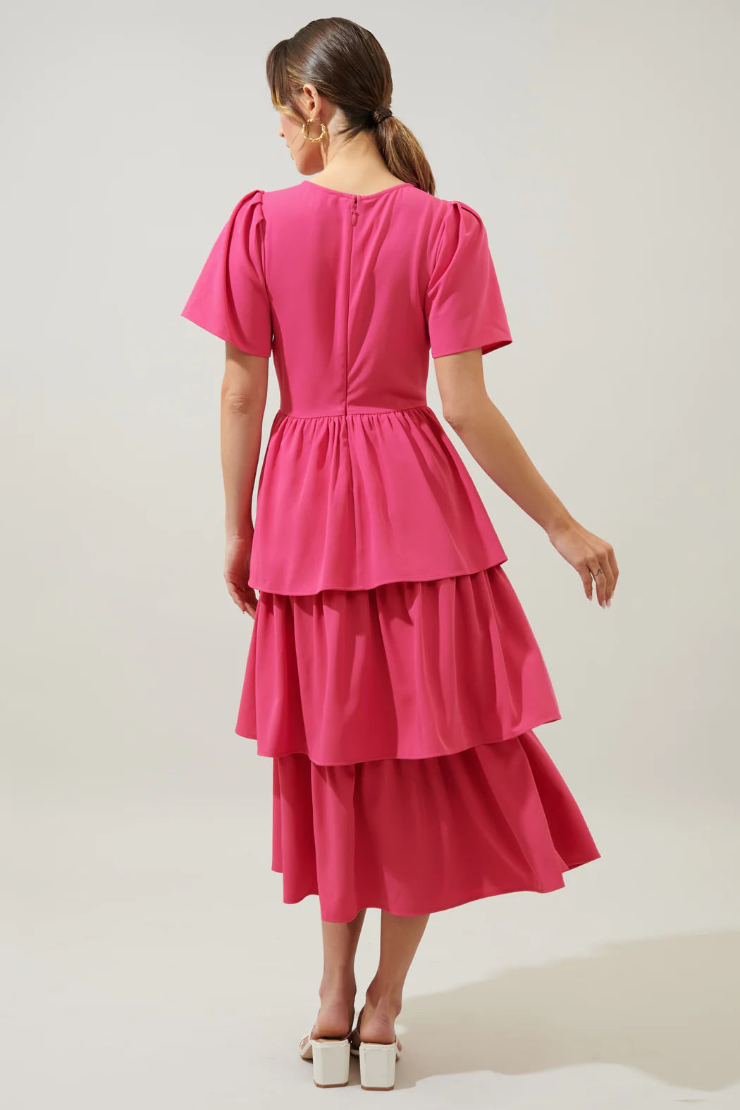 Sweet Nothing Tiered Midi Dress A403