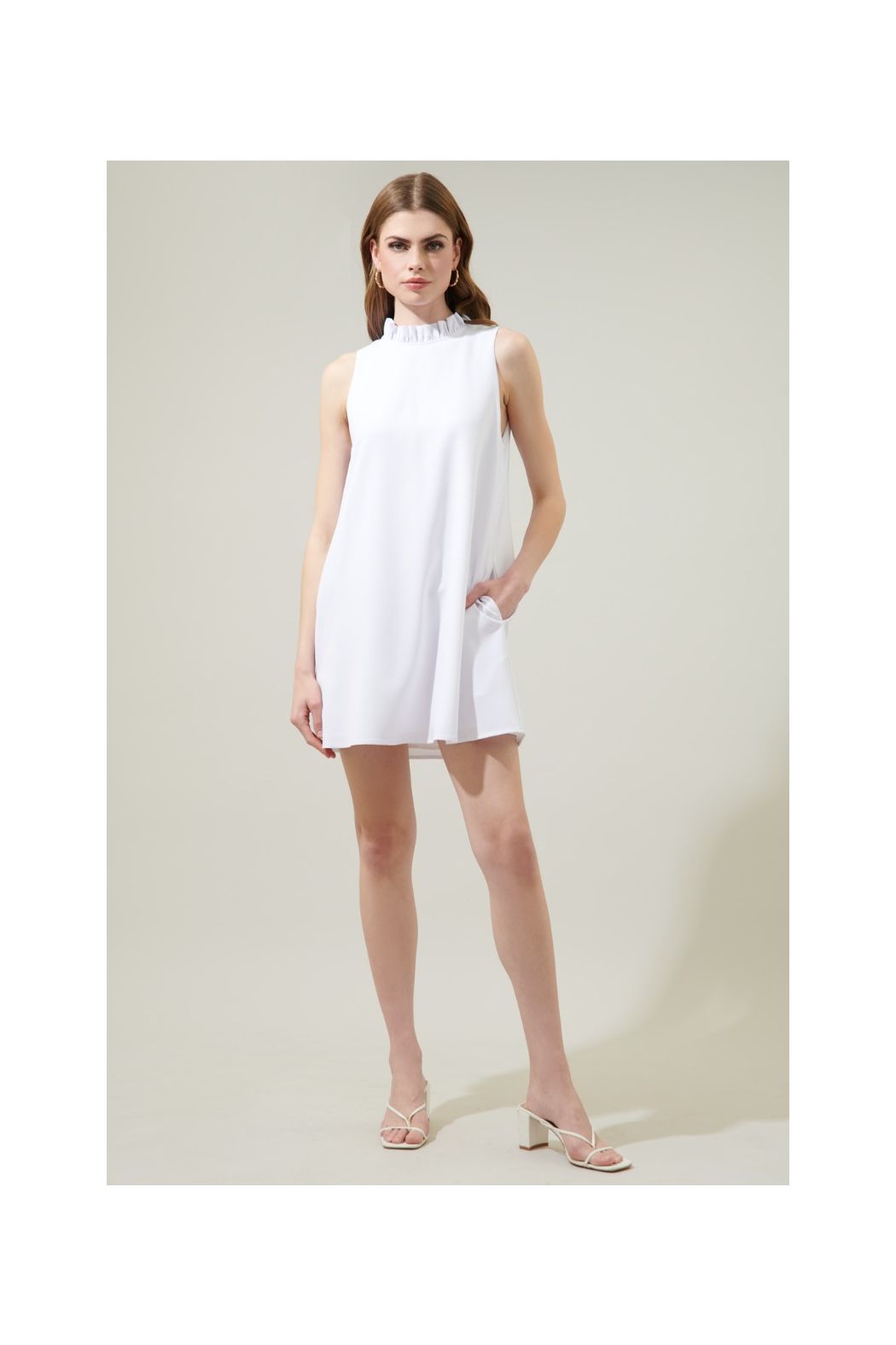 Benson Trapeze Mock Neck Mini Dress - J208