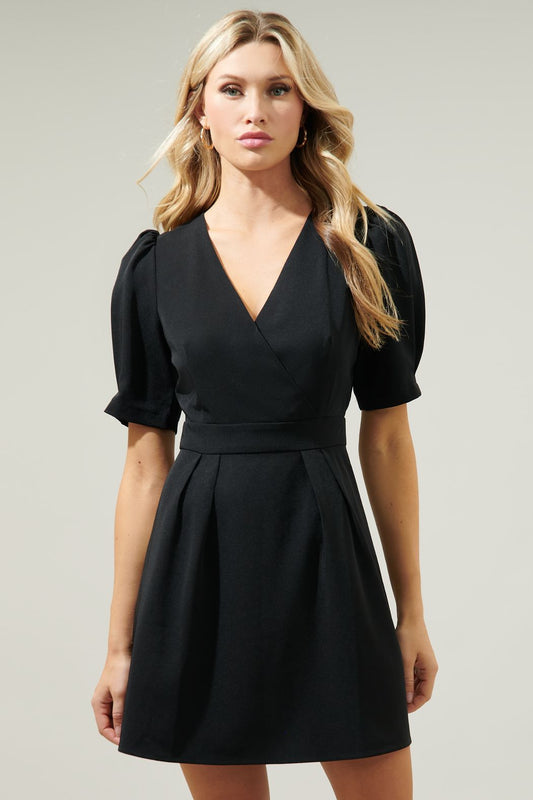 Go Getter Surplice Mini Dress - J209