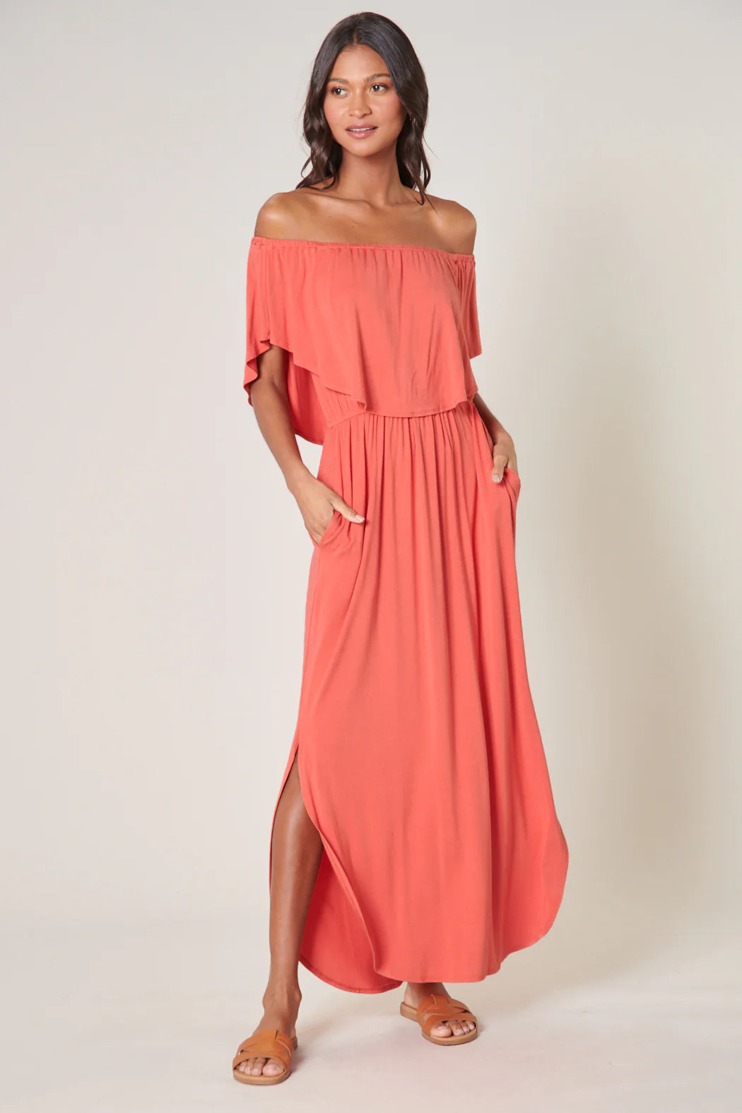 Shelbee Popover Jersey Knit Maxi Dress - A105