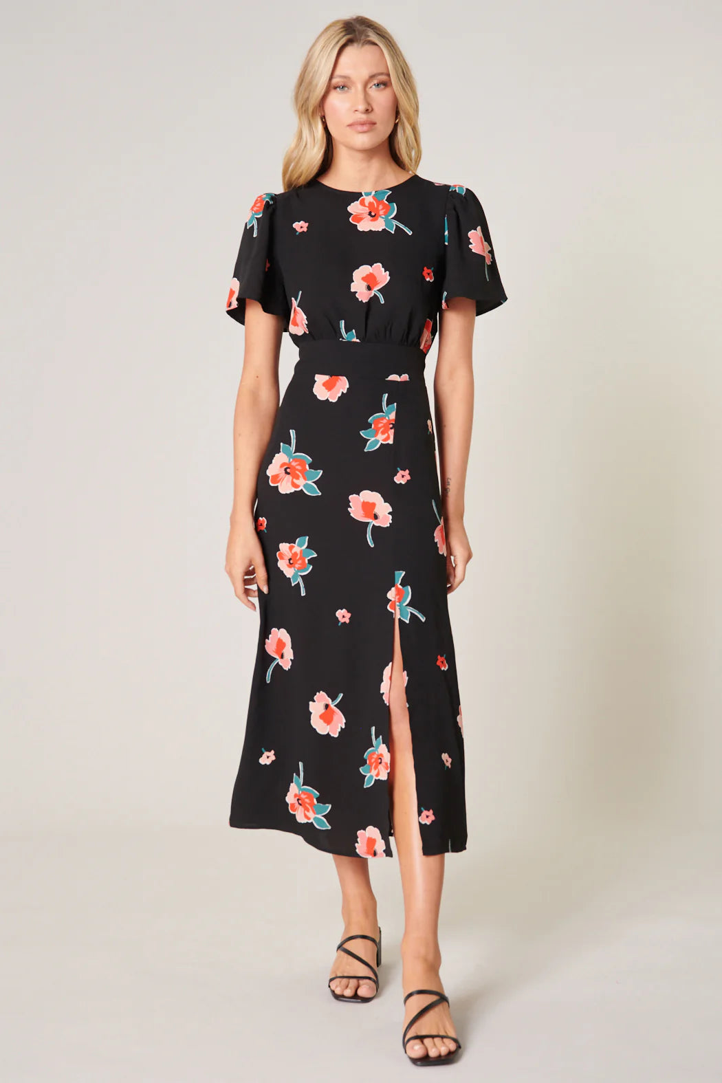 Suki Bloom Floral Midi Dress - D603