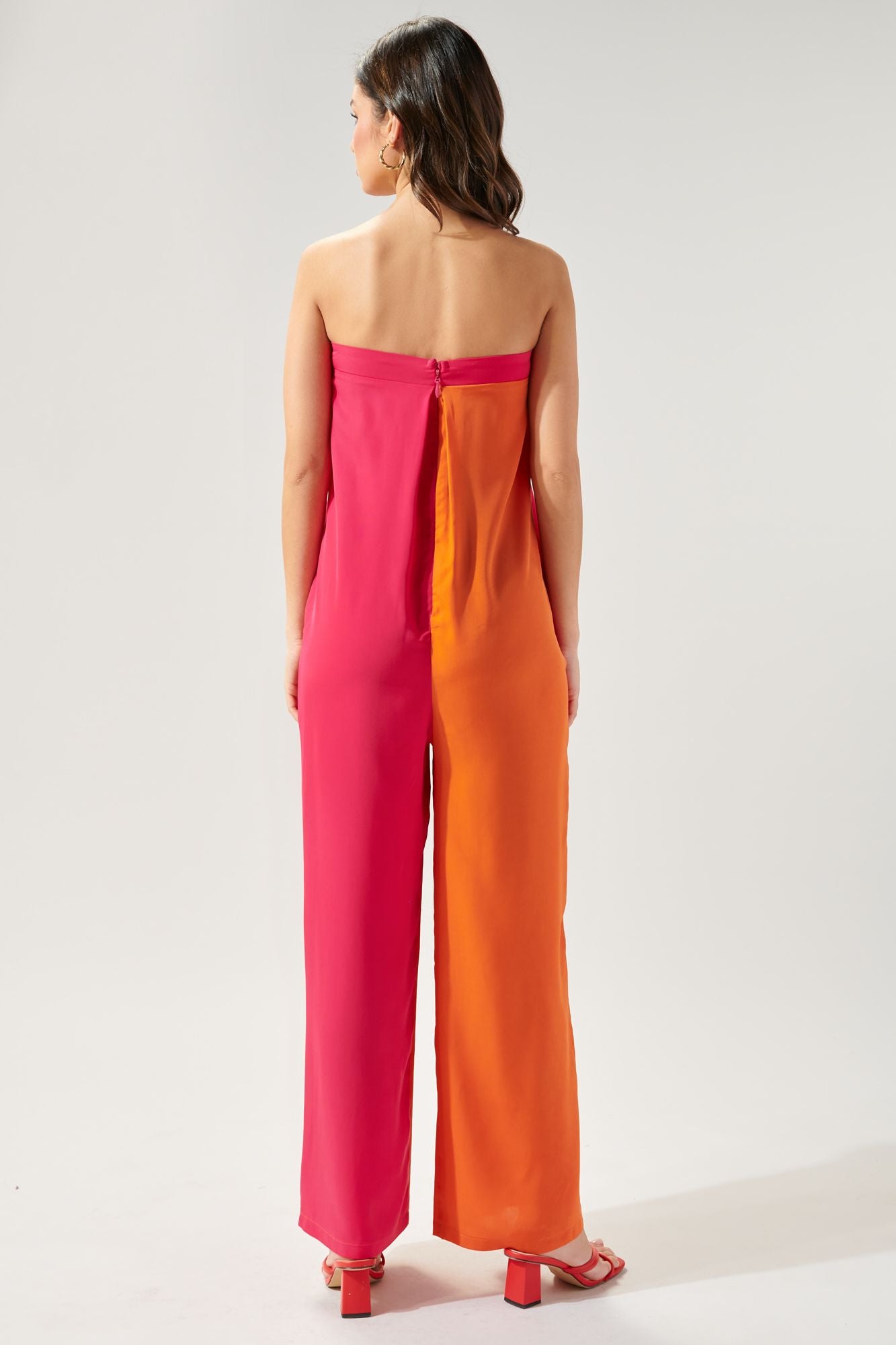 Feel the Beat Strapless Color Block Jumpsuit - A521