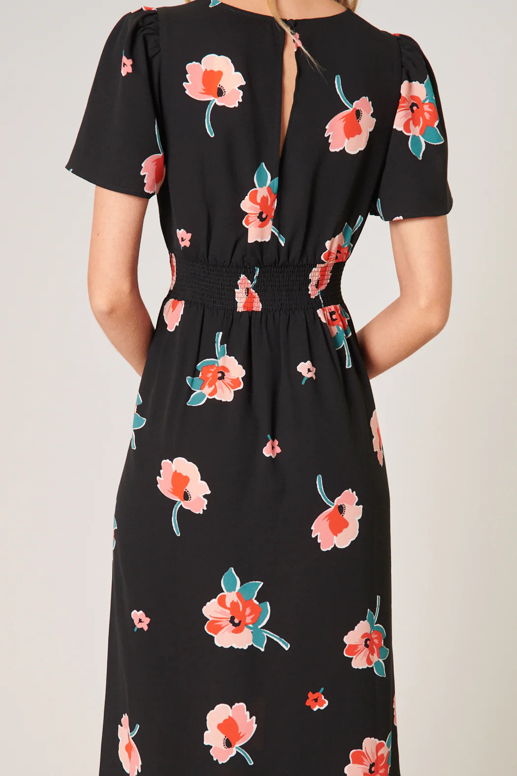 Suki Bloom Floral Midi Dress - D603