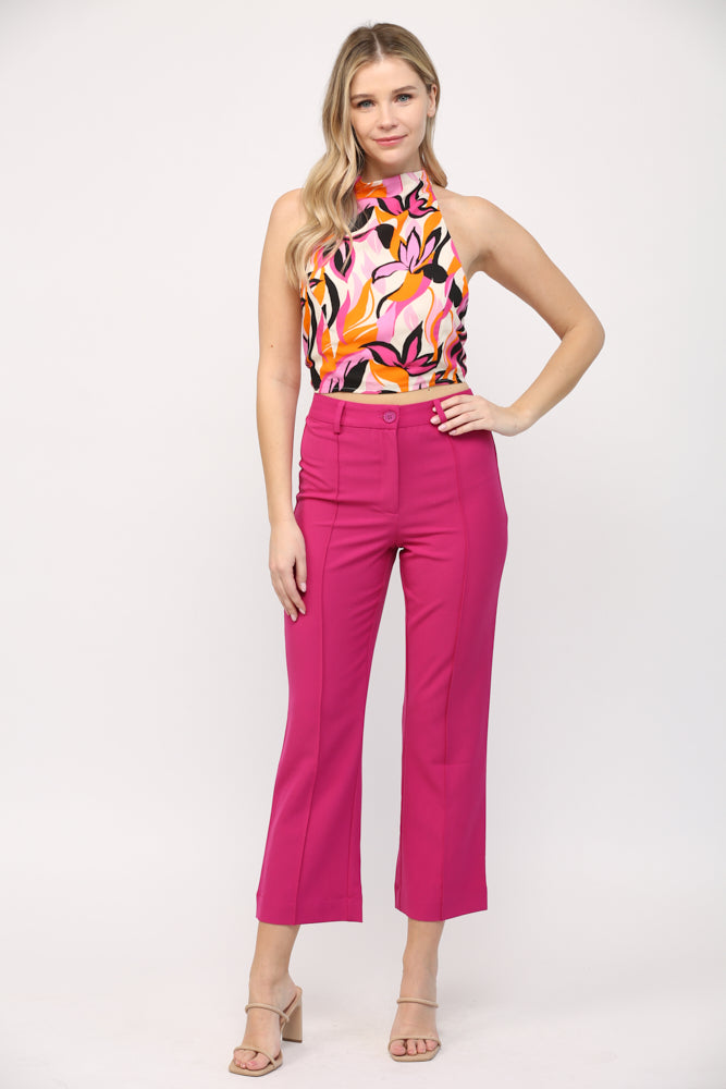 PINTUCK FLARE PANTS