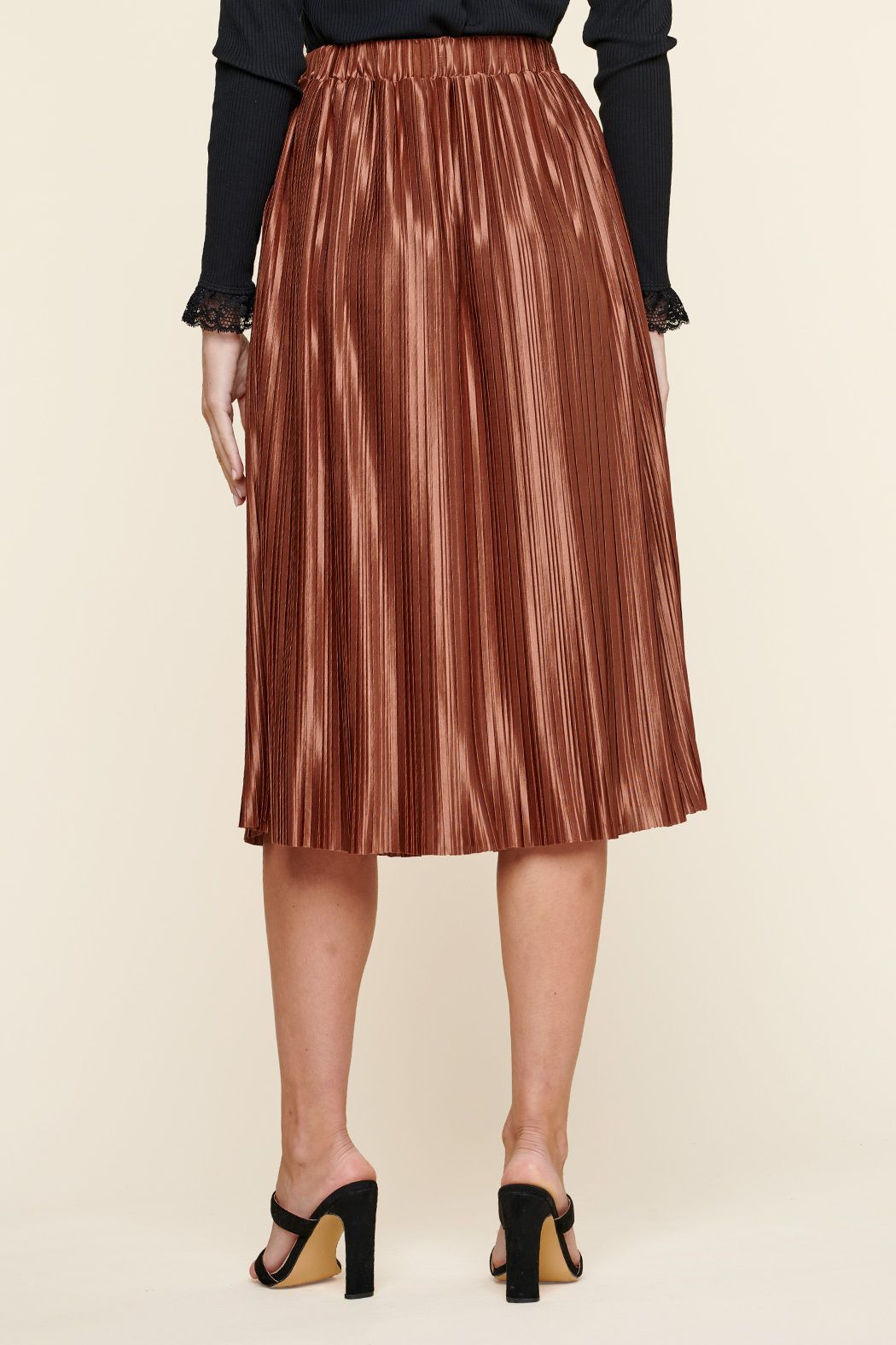 All That Glimmers Pleated Midi Skirt - 510A