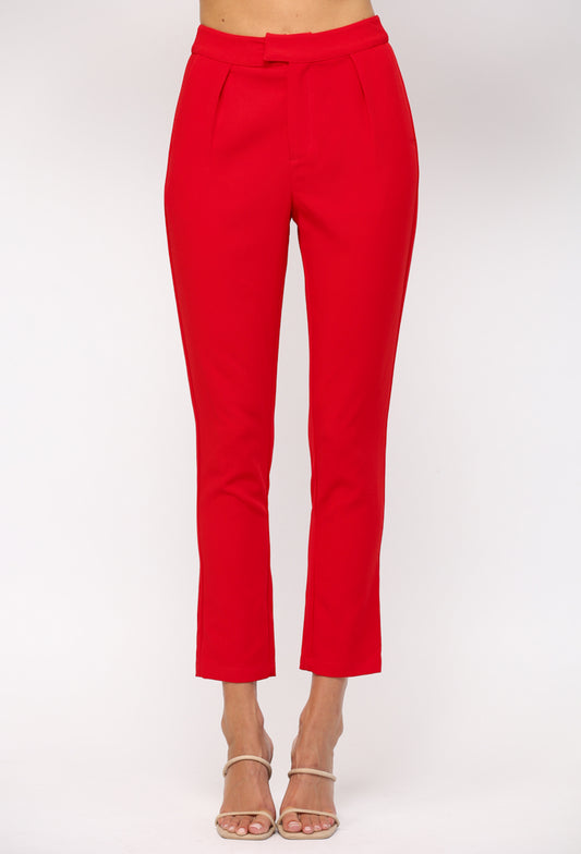 FRONT PLEAT HIGH WAIST PANTS - 560FA