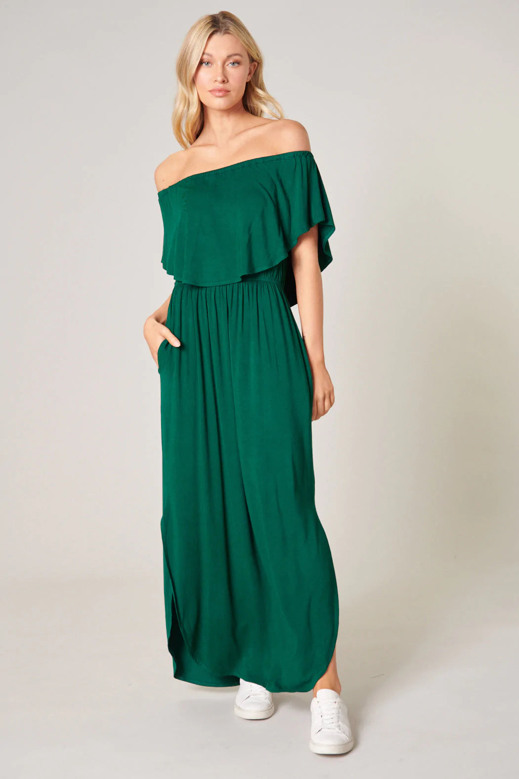 Shelbee Popover Jersey Knit Maxi Dress - A105