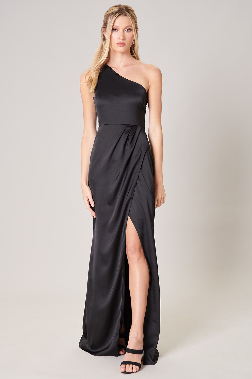 Prestige One Shoulder Asymmetrical Maxi Dress - A606