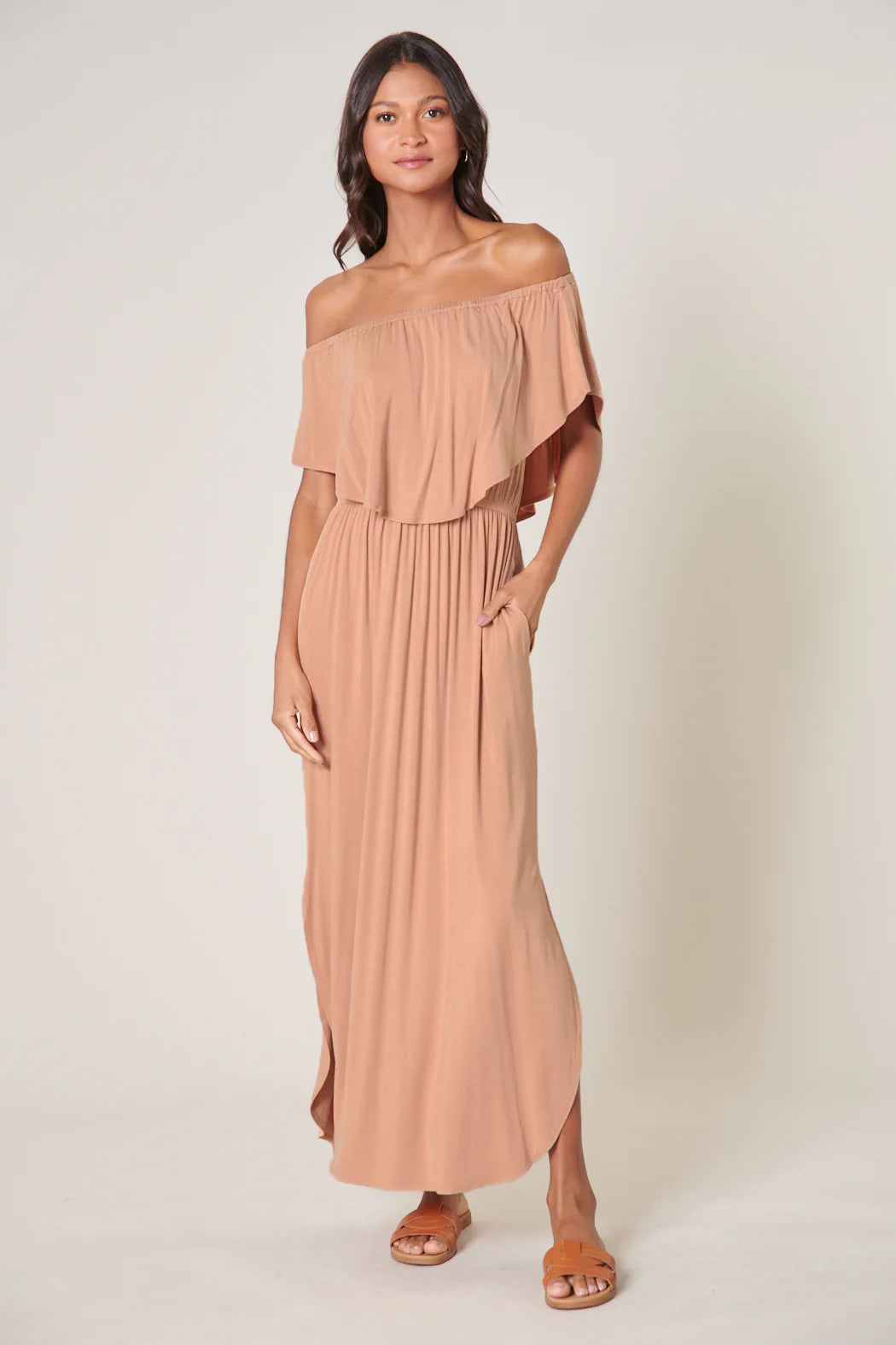 Shelbee Popover Jersey Knit Maxi Dress - A105