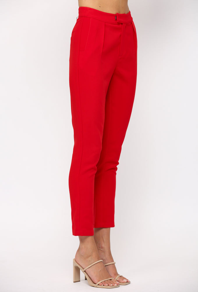 FRONT PLEAT HIGH WAIST PANTS - 560FA