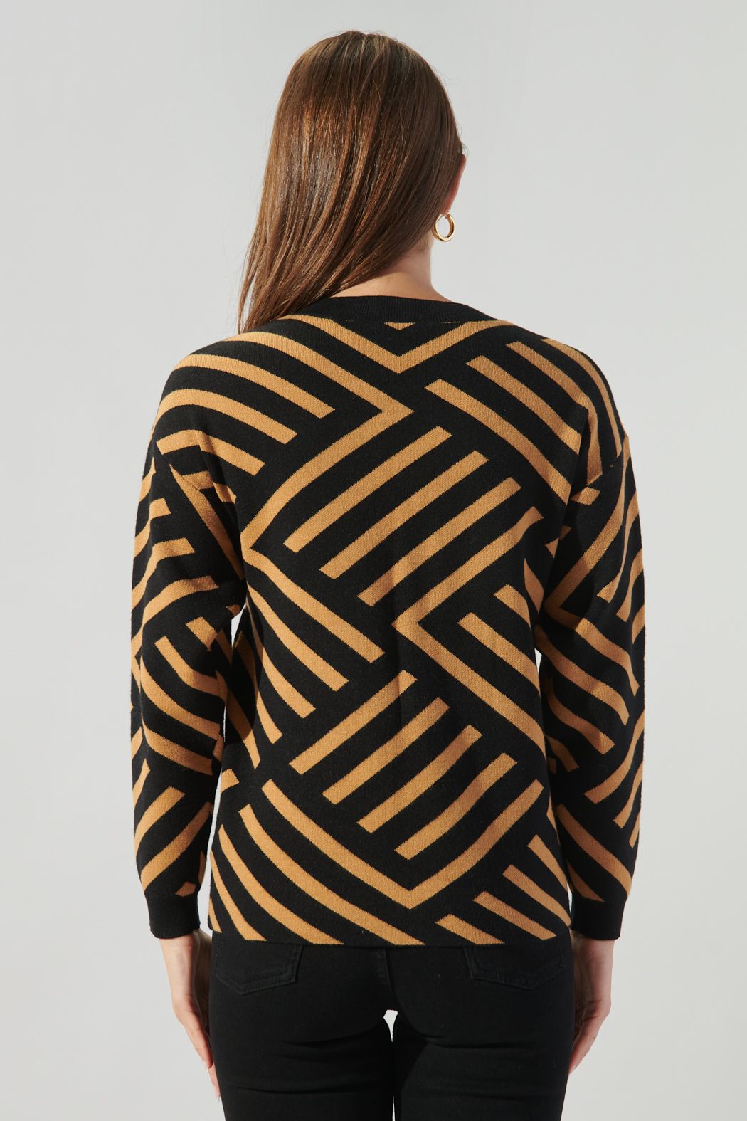 Tiller Comb Pattern Crew Neck Sweater