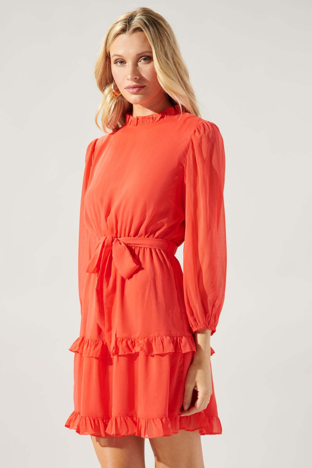 Moscow Shirred Ruffle Layer Dress - 655C