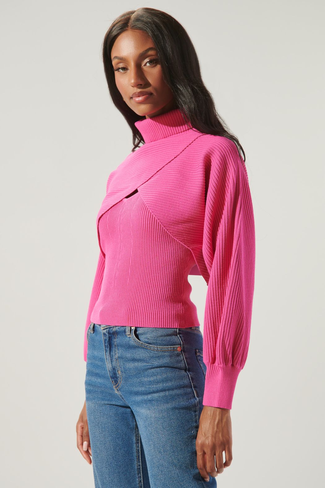 Yoli Joint Turtleneck Shrug Cami Sweater - 6-5