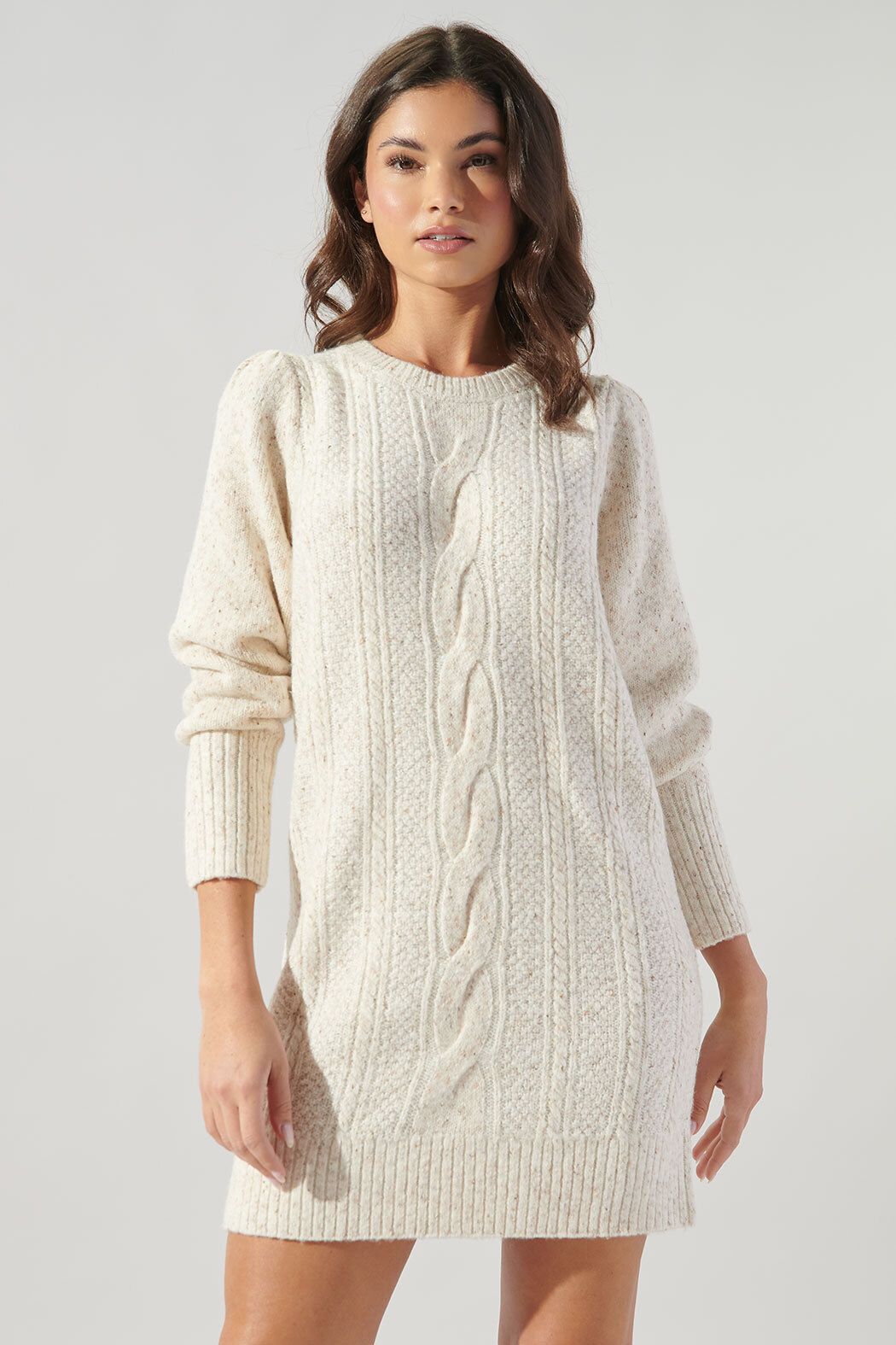 Wonderland Cable Knit Sweater Dress- C405