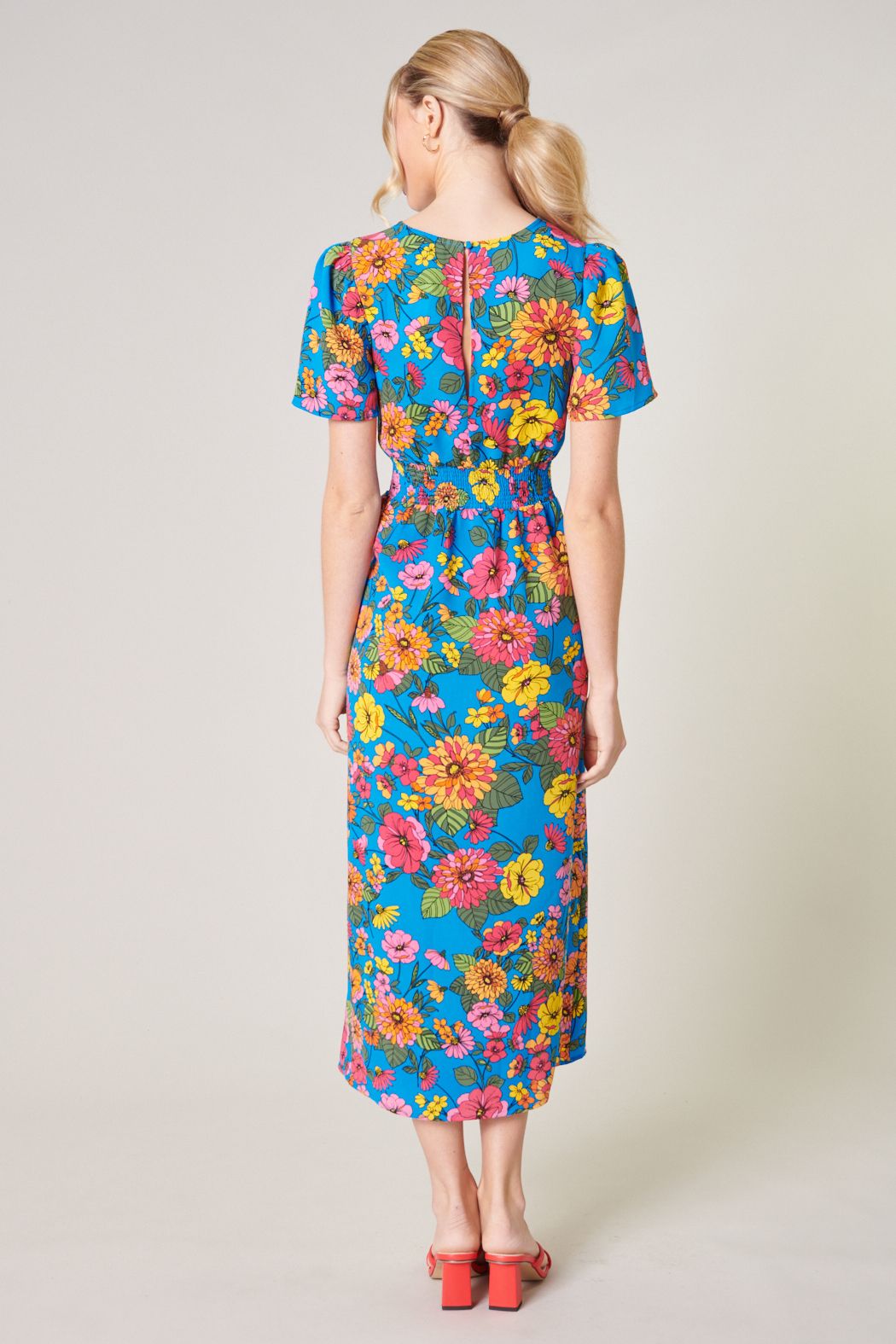 Twiggy Floral Bloom Floral Midi Dress - 761D