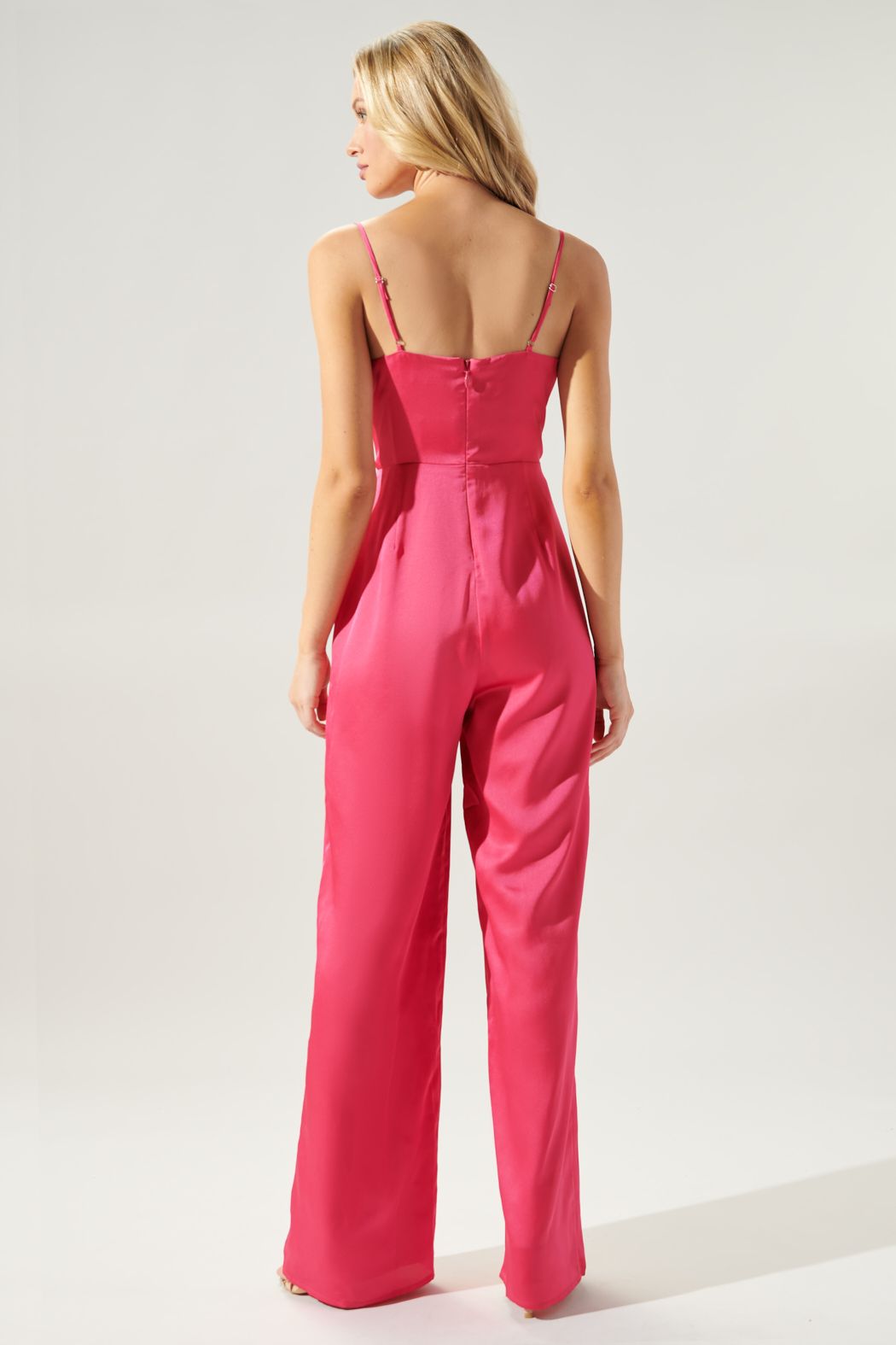 Chateau Satin Cowl Neck Jumpsuit - B903