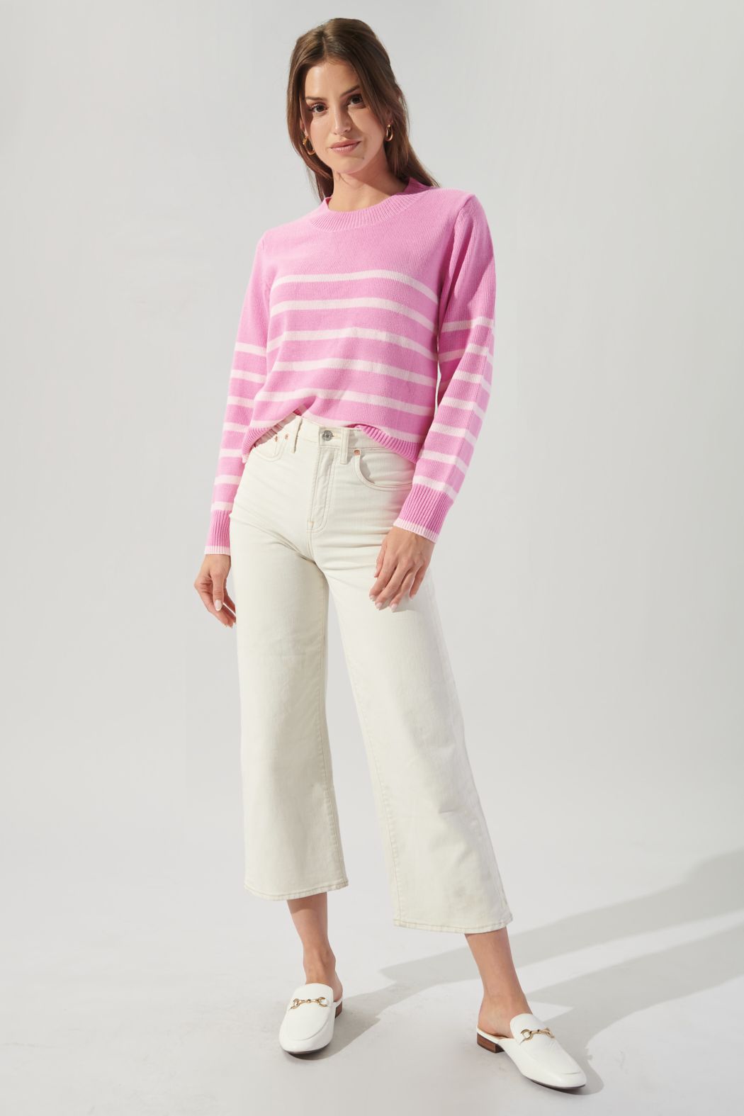 Chantilly Striped Cropped Sweater