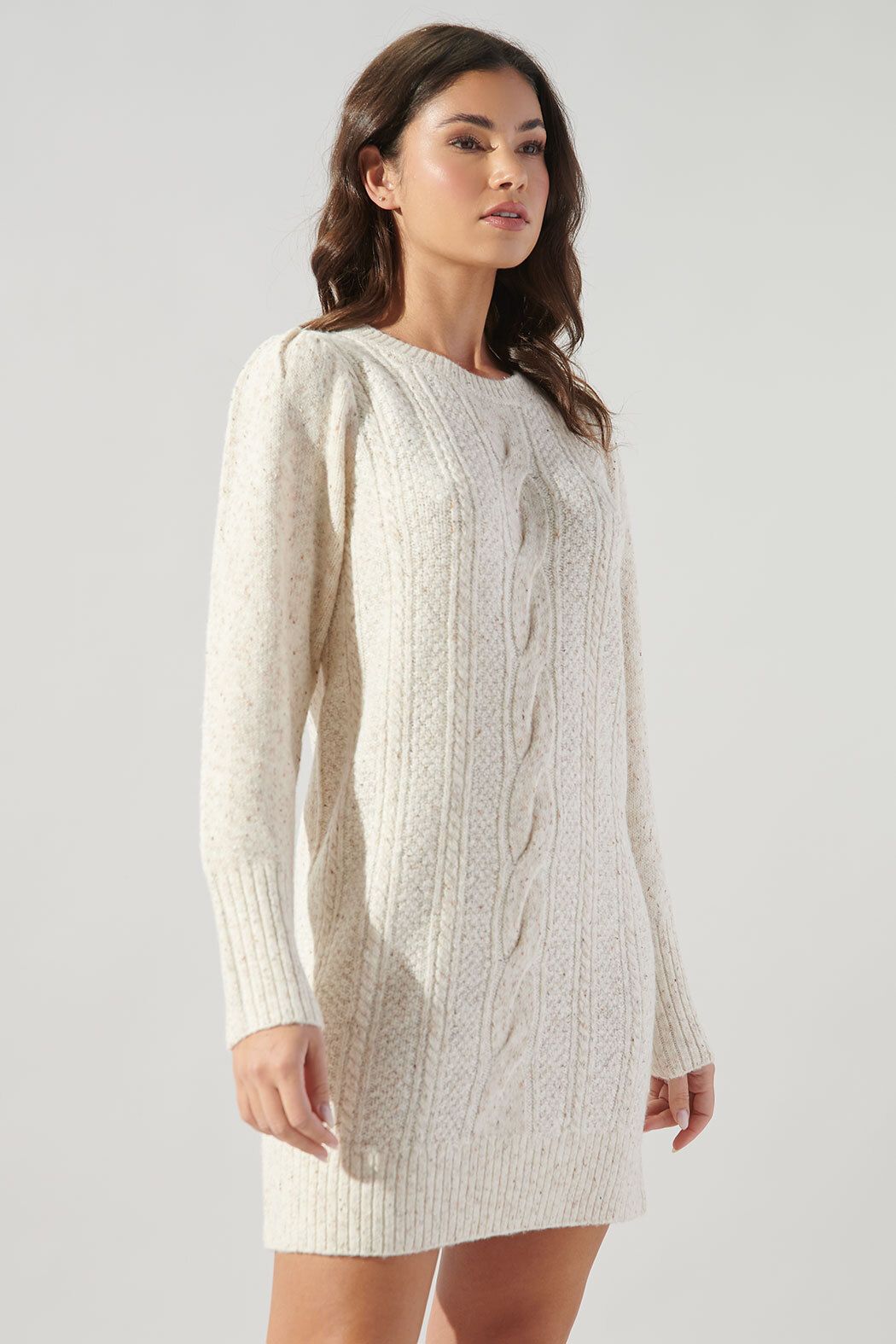 Wonderland Cable Knit Sweater Dress- C405