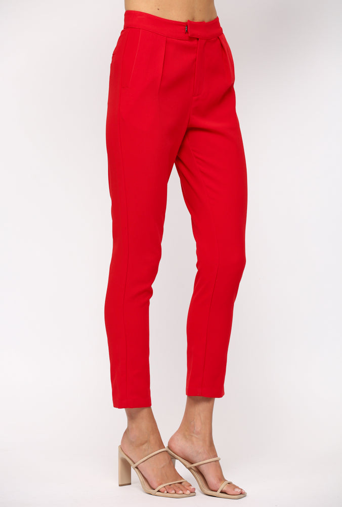 FRONT PLEAT HIGH WAIST PANTS - 560FA