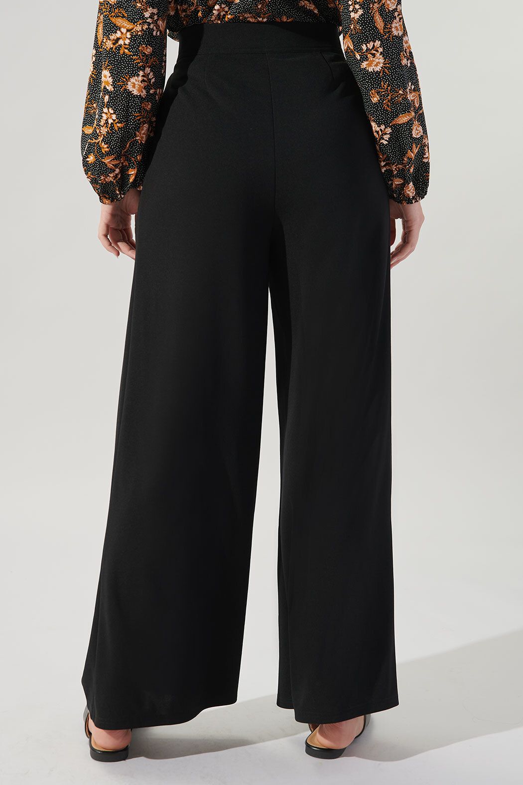 Beaumont Button Detail Wide Leg Pants