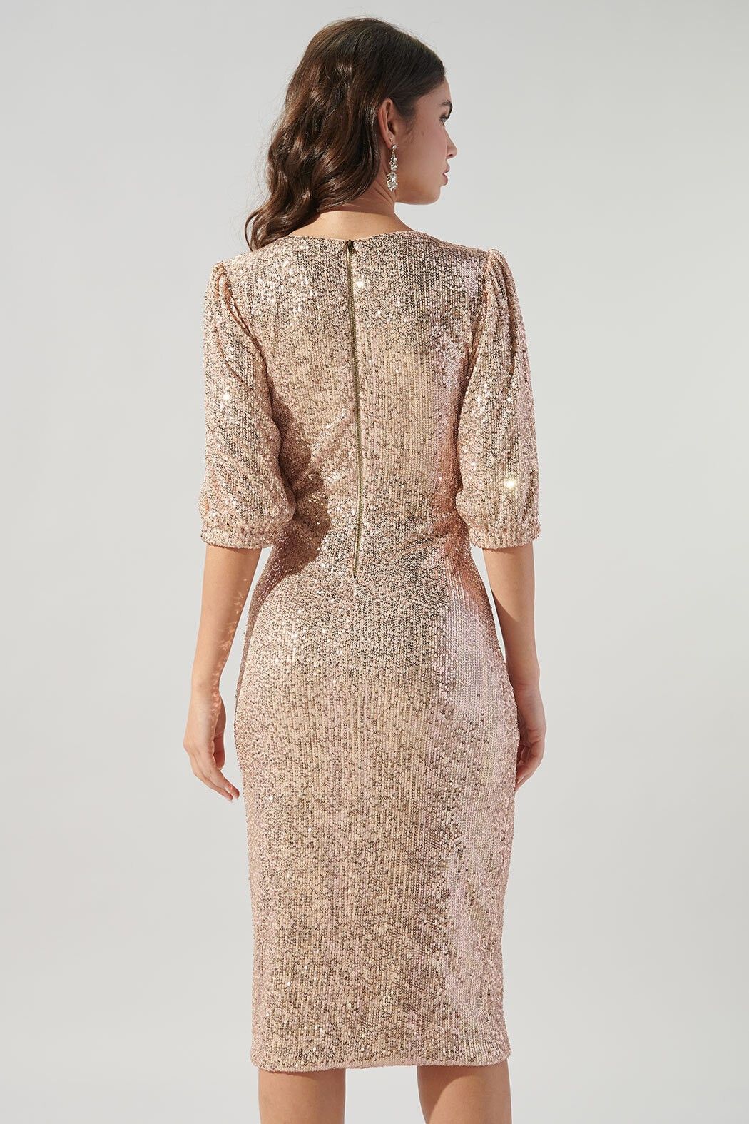 All That Glitters Sequin Midi Dress - C204