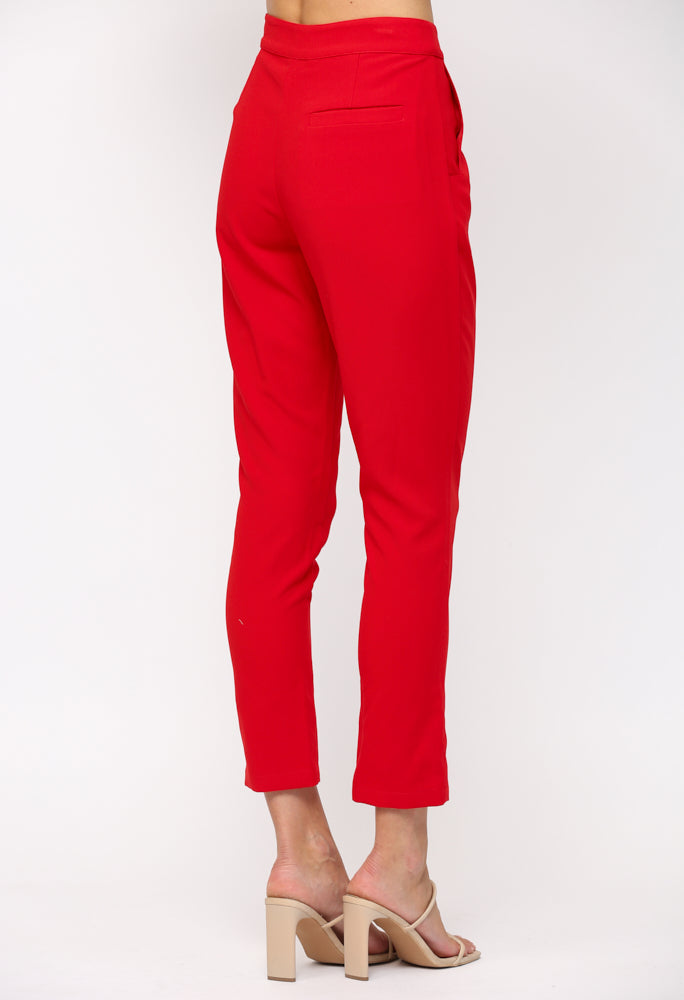 FRONT PLEAT HIGH WAIST PANTS - 560FA