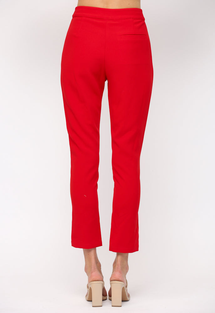 FRONT PLEAT HIGH WAIST PANTS - 560FA