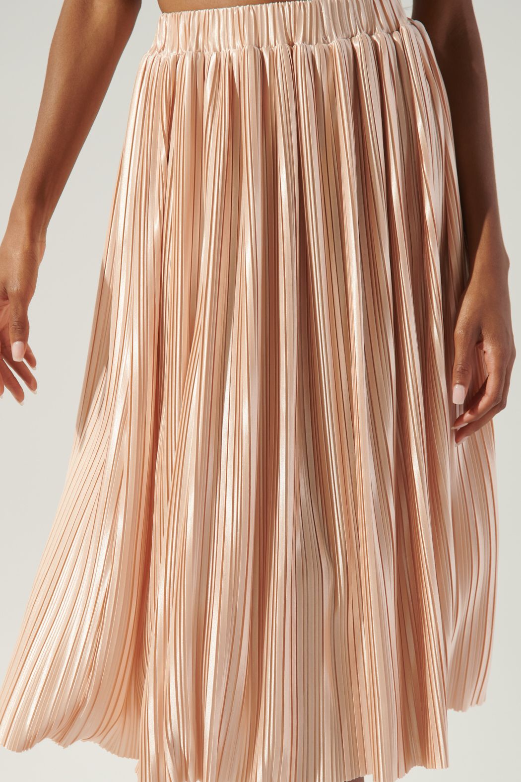 All That Glimmers Pleated Midi Skirt - 510A