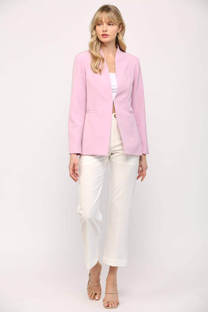 INVERTED LAPEL COLLAR BLAZER - 768FD