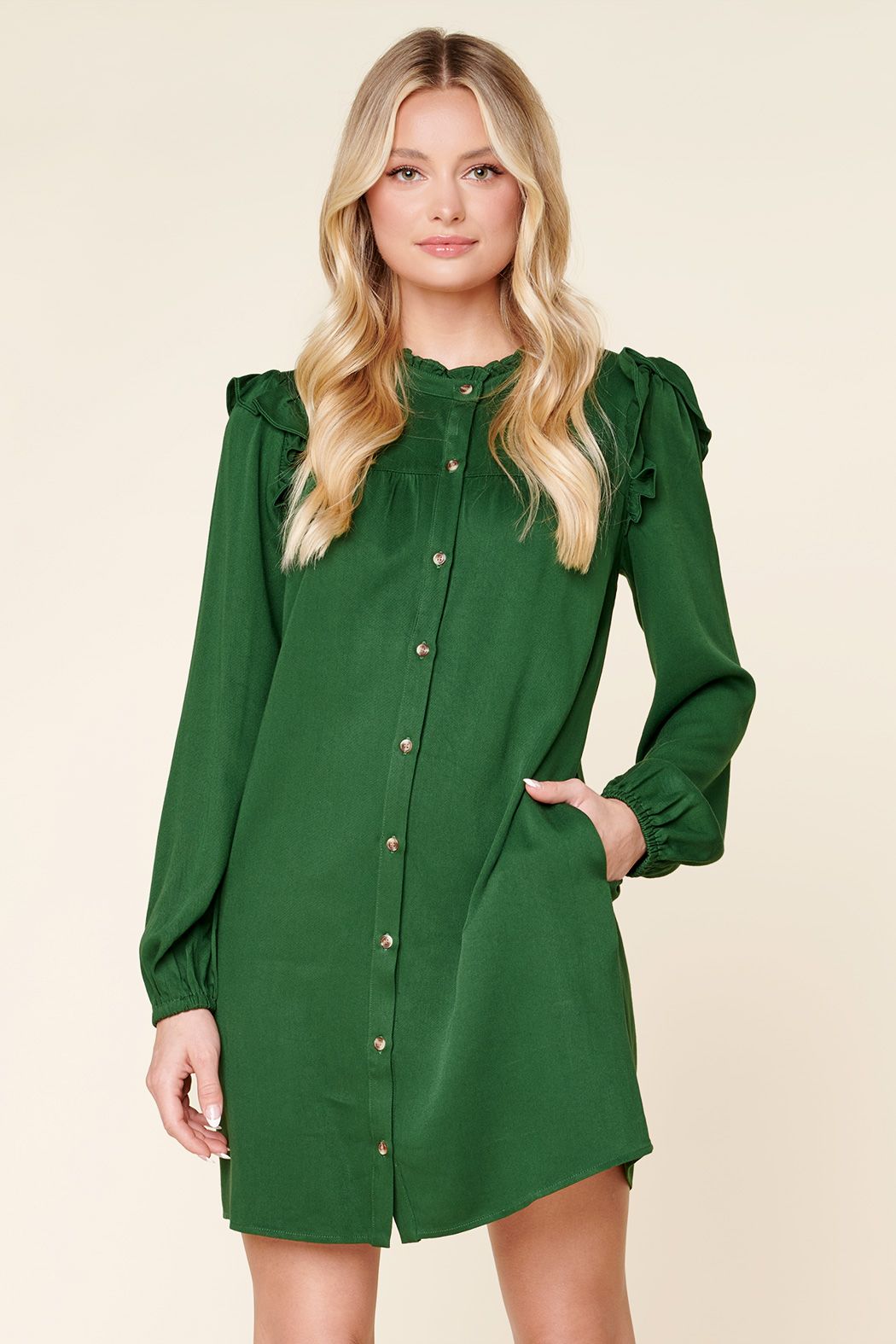 Pave the Way Button Down Shift Dress