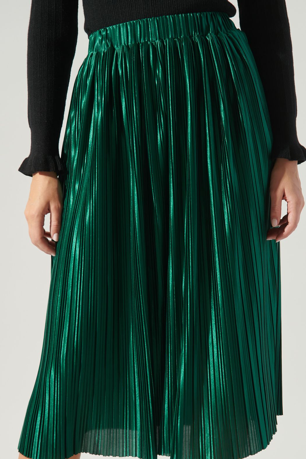 All That Glimmers Pleated Midi Skirt - 510A