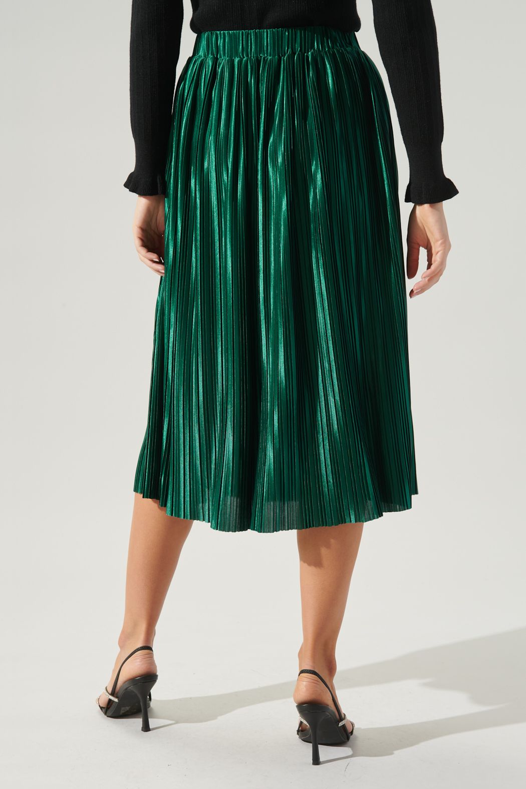 All That Glimmers Pleated Midi Skirt - 510A